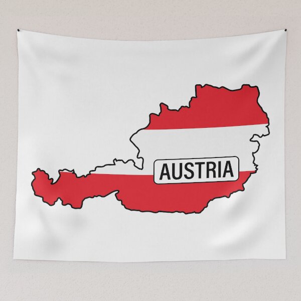 Item preview, AUSTRIA Flag Map designed and sold by Amy's pet prints.