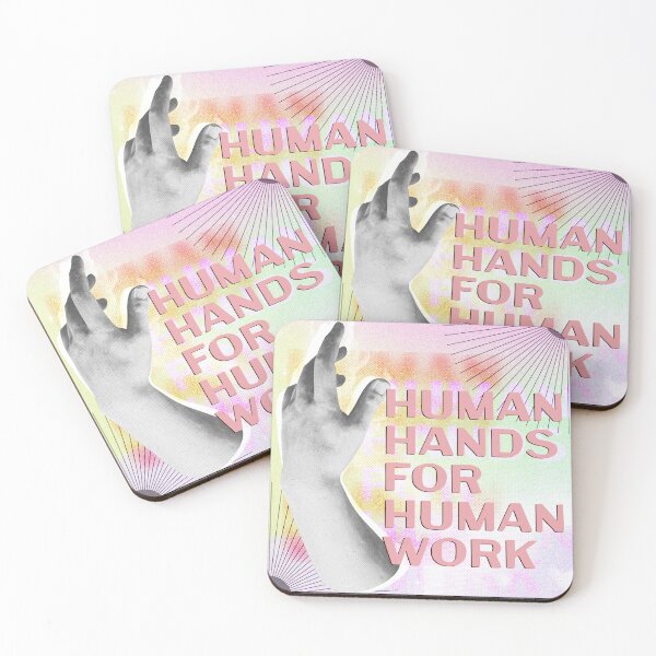 Item preview, Human Hands for Human Work: anti-ai, luddite, anti-technology designed and sold by bubblegumpigeon.