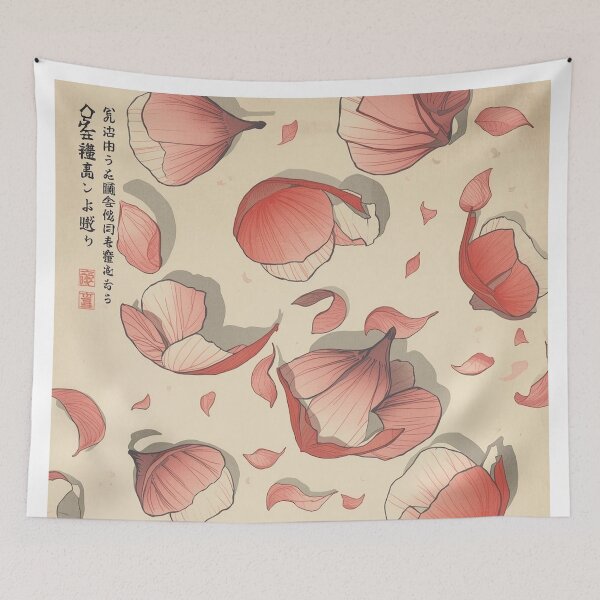 Item preview, Ukiyo‑e Cherry Blossom Petals – Sakura Close‑Up Japanese Art designed and sold by Vandy Fullam.
