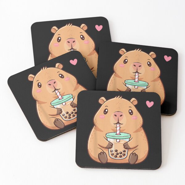Item preview, Kawaii Capybara Bubble Tea Boba Art for Men Women Kids , Capybara Gift Lover  designed and sold by DZIRI NAJAT.
