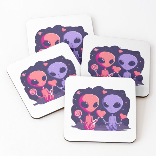 Item preview, Out of This World Love Alien Couple Cute Space Valentine's Day designed and sold by BigStar-Cart.