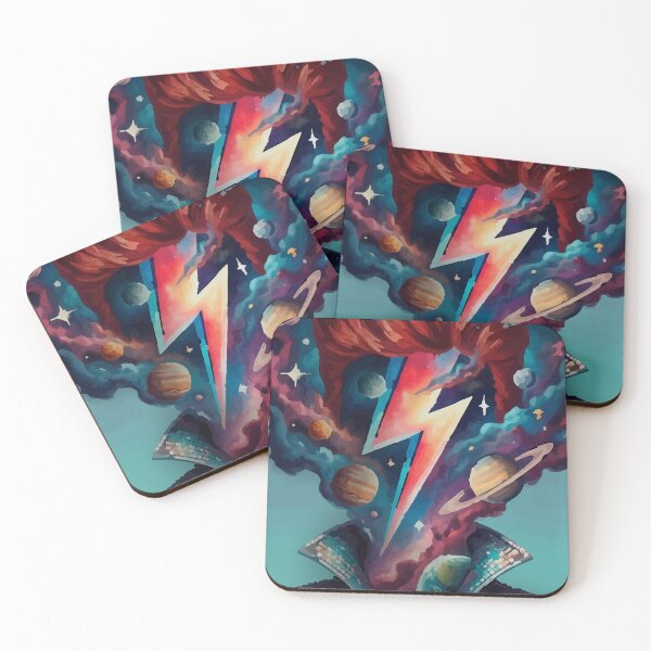 Item preview, Cosmic Starman 70s Portrait – Abstract Glam Rock Icon Art designed and sold by  Ojo de Lilith.