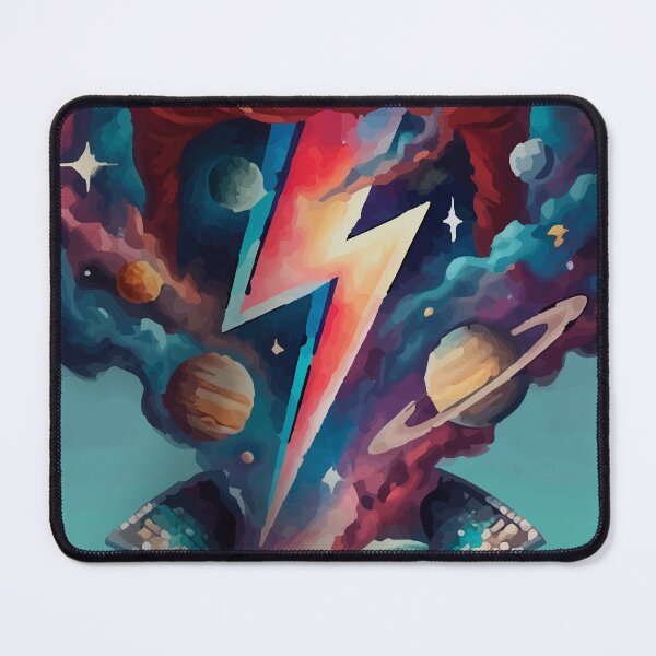 Item preview, Cosmic Starman 70s Portrait – Abstract Glam Rock Icon Art designed and sold by Ojo de Lilith.
