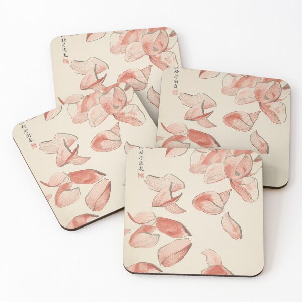 Item preview, Falling Sakura Petals Ukiyo‑e – Japanese Woodblock Close‑Up Art designed and sold by Vandy Fullam.