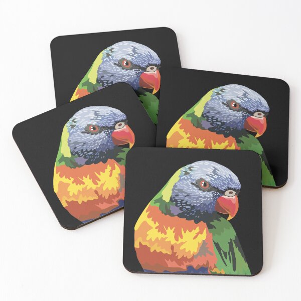 Item preview, Rainbow Lorikeet Illustration | Colorful Parrot Art Print for Bird Lovers designed and sold by PrettylittlepastelUk.