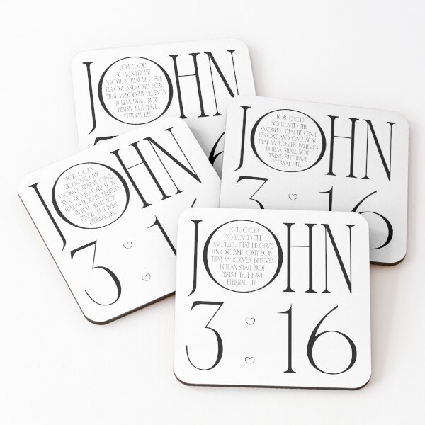 Item preview, John 3:16 - Minimal Typographic Edition designed and sold by Holly Norine Design.