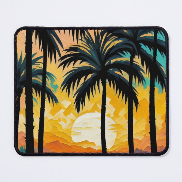 Item preview, Golden Horizon Palm Tree Art for Calm Coastal Decor Lovers designed and sold by WildStroke.