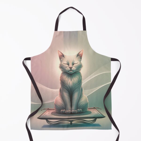 Item preview, Blissful Pause – Meditating Cat in Pastel Harmony designed and sold by Vivid Art Zone.