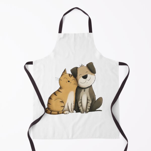 Item preview, Cat and Dog Best Friends Hand-Drawn Illustration Valentine's Day designed and sold by BigStar-Cart.