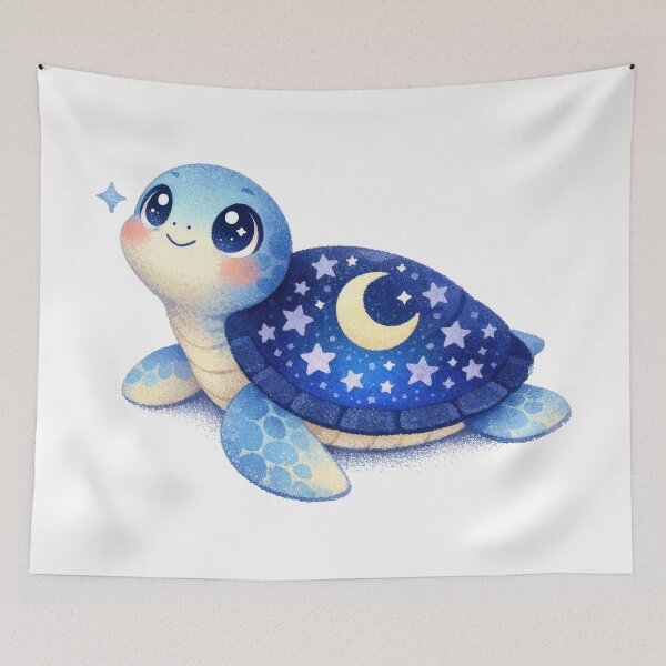 Item preview, Whimsical Celestial Sea Turtle With Starry Galaxy Shell Pattern designed and sold by zoughlal.