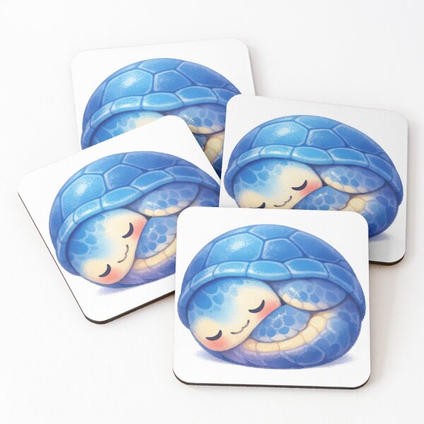 Item preview, Adorable Sleeping Baby Sea Turtle Curled In Cozy Nap Pose designed and sold by zoughlal.