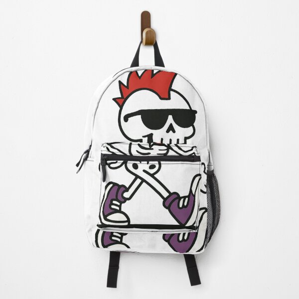 Item preview, Cool Punk Skeleton with Red Mohawk and Sunglasses - Cartoon Swagger Art designed and sold by RoyalKnightMMA.