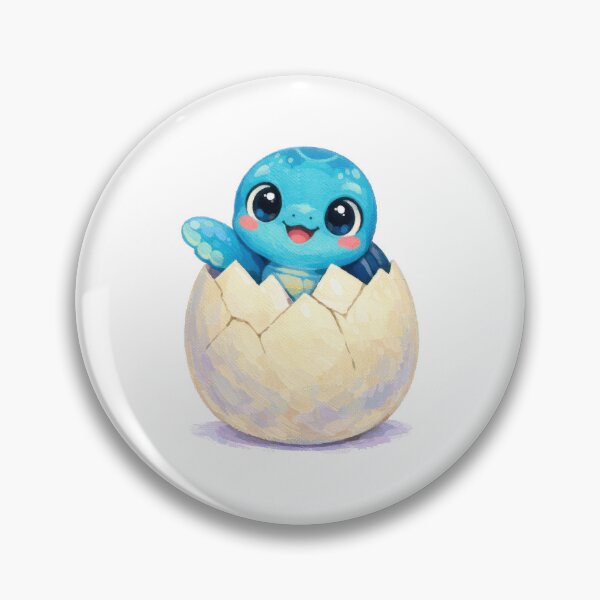 Item preview, Tiny Baby Sea Turtle Hatchling Emerging From Egg Shell Illustration designed and sold by zoughlal.