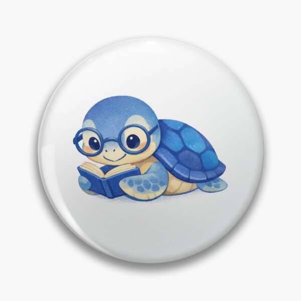 Item preview, Intellectual Sea Turtle With Glasses Reading A Book designed and sold by zoughlal.