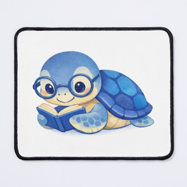 Item preview, Intellectual Sea Turtle With Glasses Reading A Book designed and sold by zoughlal.