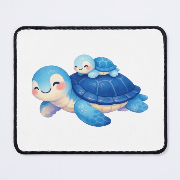 Item preview, Loving Mother Sea Turtle Swimming With Baby On Shell designed and sold by zoughlal.
