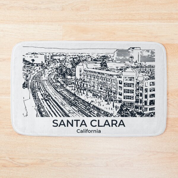Artikelvorschau, Santa Clara – Kalifornien entworfen und verkauft von Lakeric Cityscapes.