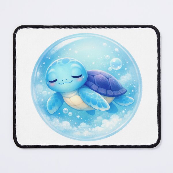 Item preview, Whimsical Sea Turtle Floating Inside A Magical Transparent Bubble designed and sold by zoughlal.