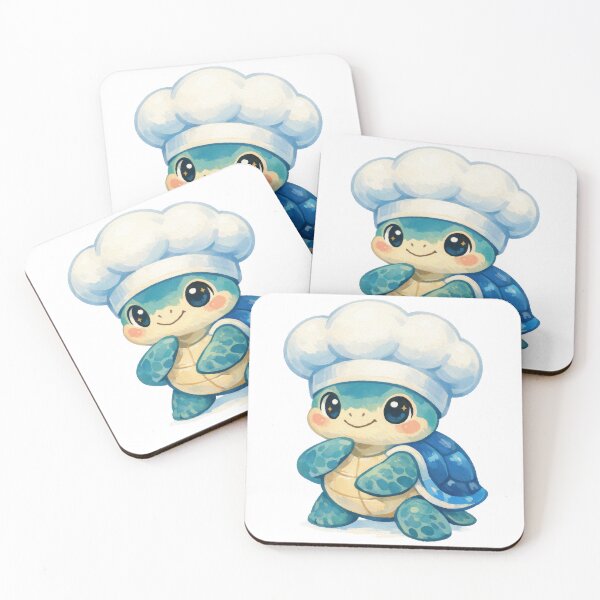 Item preview, Culinary Sea Turtle Wearing White Puffy Chef Hat designed and sold by zoughlal.