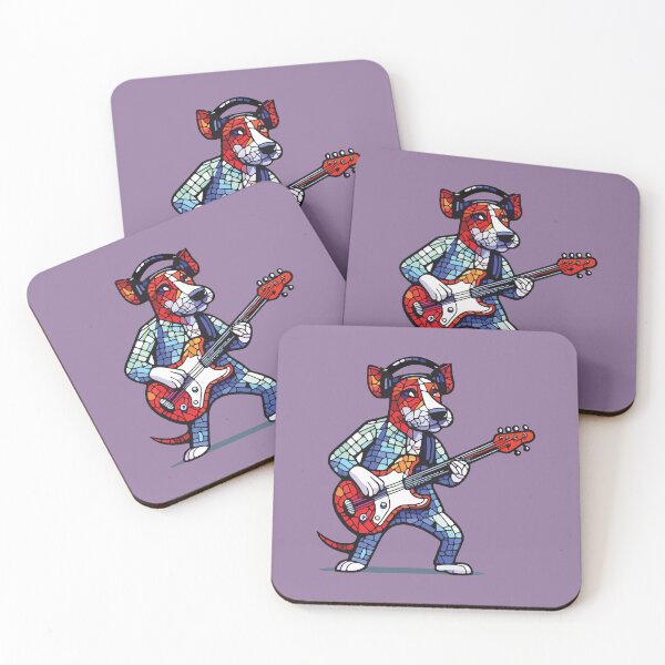 Item preview, rock star dog mosaic designed and sold by designmari.