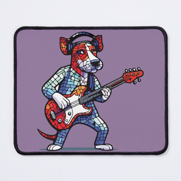 Item preview, rock star dog mosaic designed and sold by designmari.
