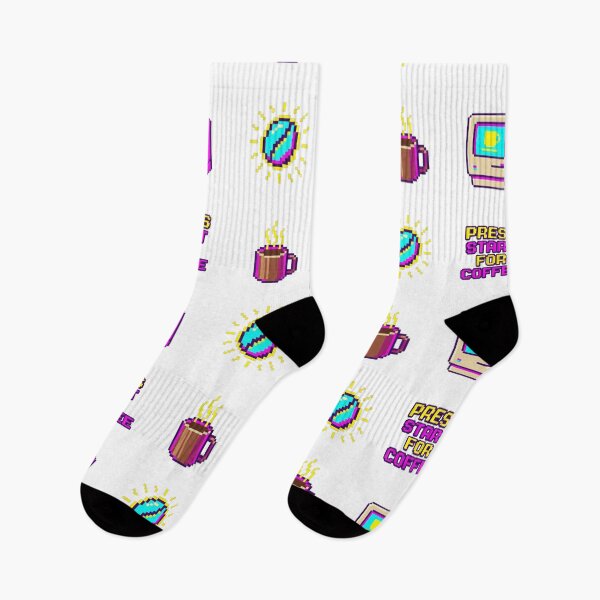 Item preview, 8-Bit Retro Gaming Coffee Pixel Art Sticker Set designed and sold by NonditStudio.