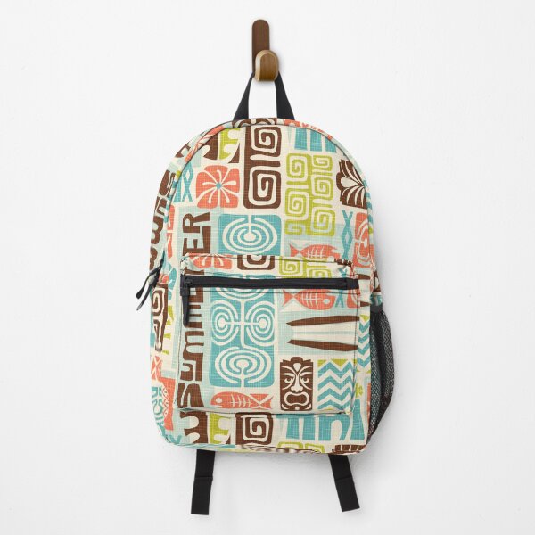 Item preview, Retro Hawaii Tiki Summer Colorful Tropical Tapa Print designed and sold by RetroMaggie.