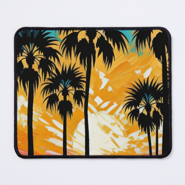 Item preview, Layered Palm Tree Sunset Art for Retro Tropical Fans designed and sold by WildStroke.