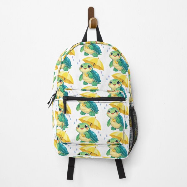 Item preview, Cheerful Sea Turtle Holding Yellow Umbrella In The Rain designed and sold by zoughlal.