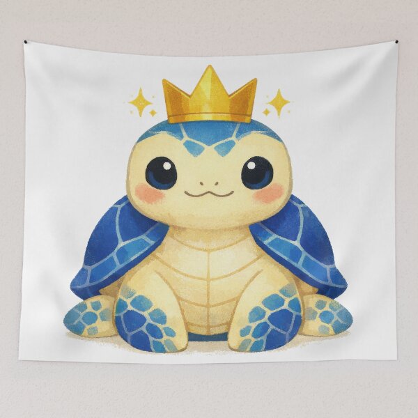 Item preview, Royal Sea Turtle Wearing Golden Crown With Dignified Pose designed and sold by zoughlal.