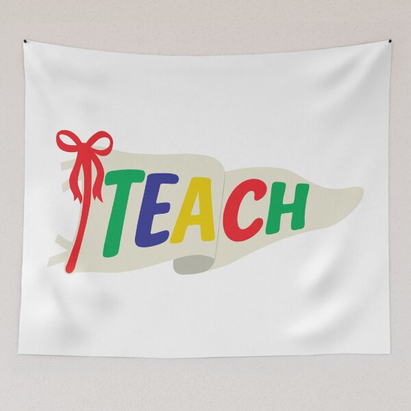 Item preview, "Teach" Pennant Flag designed and sold by jillianromero.