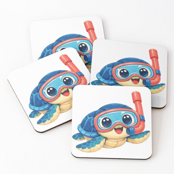 Item preview, Scuba Diving Sea Turtle Wearing Snorkel Mask And Gear designed and sold by zoughlal.