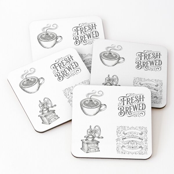 Item preview, Vintage Hand-Drawn Coffee Chalkboard Illustration Set designed and sold by NonditStudio.