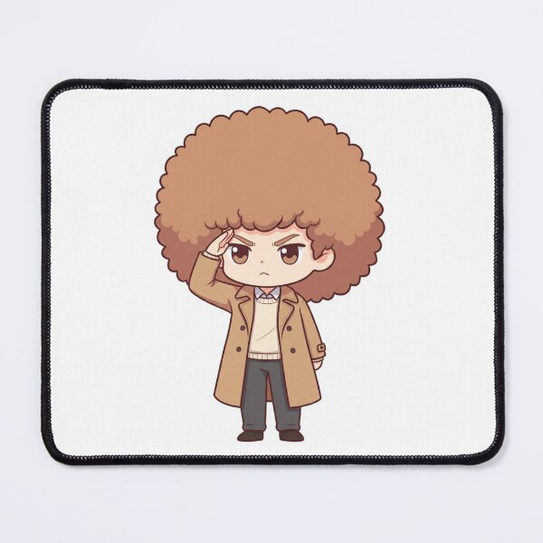Item preview, Mochi Chibi Girl Saluting – Cute Serious Kawaii Sticker designed and sold by C3J7.