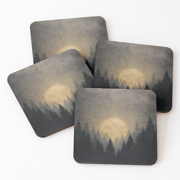 Item preview, Golden Sun Over the Dark Forest designed and sold by NordicDreams.