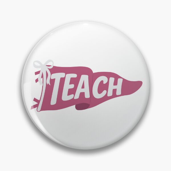 Item preview, "Teach" Pennant Flag Pink designed and sold by jillianromero.