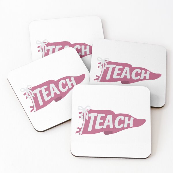 Item preview, "Teach" Pennant Flag Pink designed and sold by jillianromero.