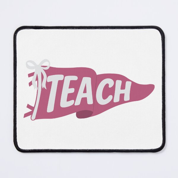Item preview, "Teach" Pennant Flag Pink designed and sold by jillianromero.