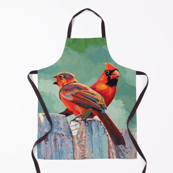 Item preview, Cardinal Pair on Fence designed and sold by tomorrowsart.