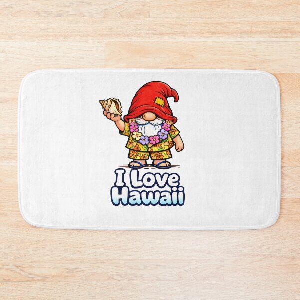 Item preview, Hawaiian Gnome with Conch Shell – I Love Hawaii designed and sold by Moriarty's Digital Visions.