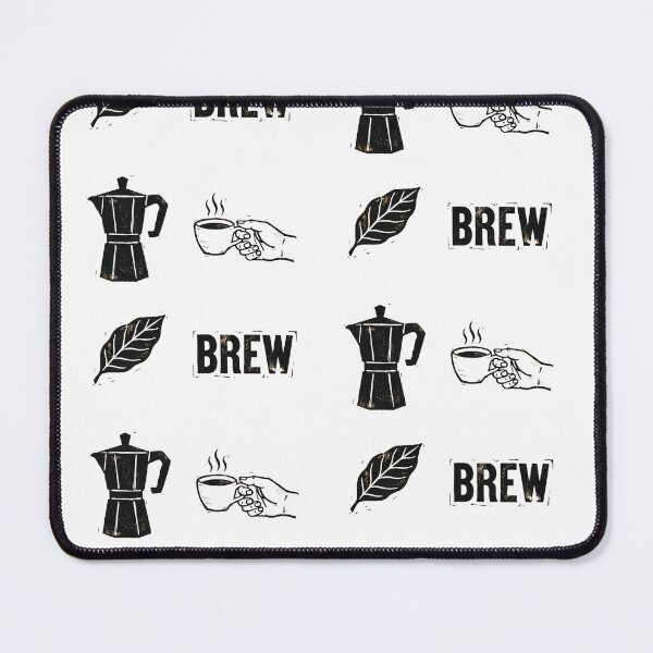 Item preview, Rustic Hand-Stamped Coffee Block Print Collection designed and sold by NonditStudio.