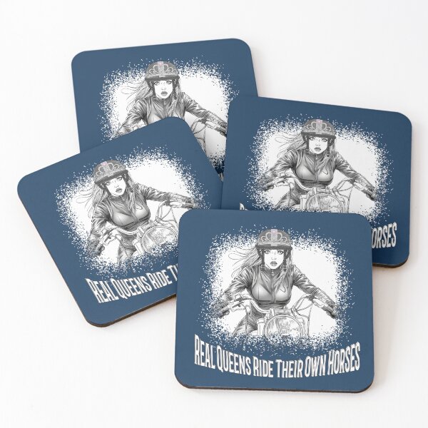 Item preview, Real Queens Ride Their Own Horses – Strong Woman Motorcycle Art designed and sold by TestudoDesign.