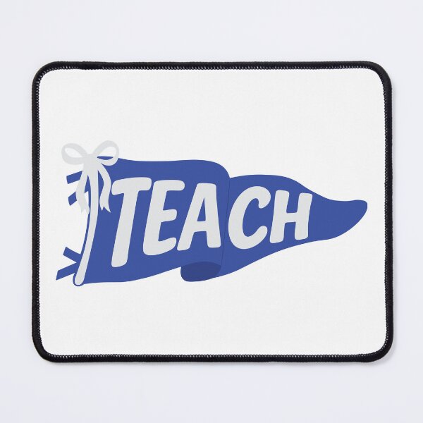 Item preview, "Teach" Pennant Flag Blue designed and sold by jillianromero.