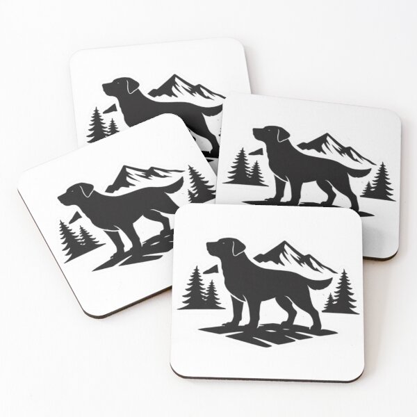 Item preview, Labrador Silhouette – Mountain Peaks Minimal Outdoor Logo designed and sold by PawPrintCustom.