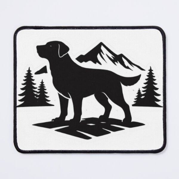 Item preview, Labrador Silhouette – Mountain Peaks Minimal Outdoor Logo designed and sold by PawPrintCustom.
