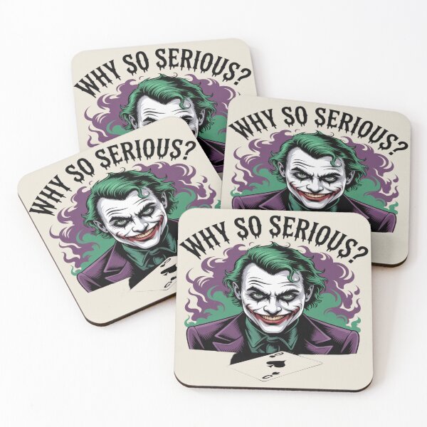 Item preview, Why So Serious? - Classic Joker Portrait with Ace Card Art designed and sold by Midnight Veil Designs.