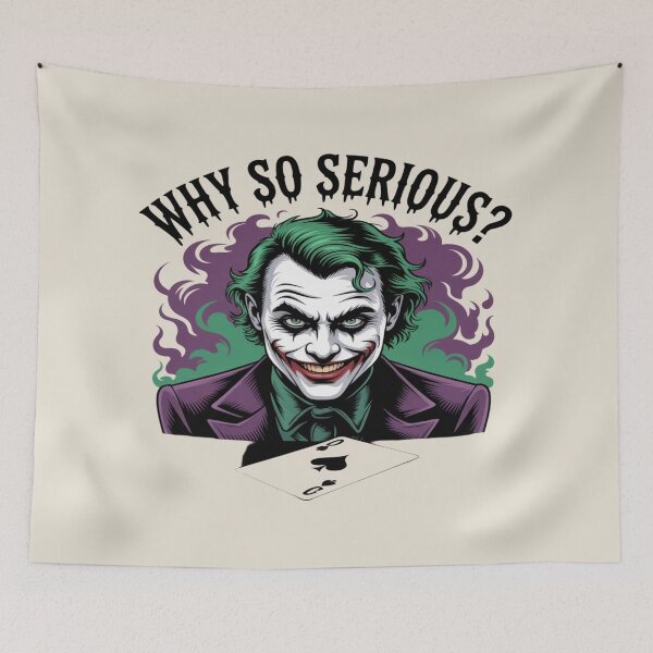 Item preview, Why So Serious? - Classic Joker Portrait with Ace Card Art designed and sold by Midnight Veil Designs.