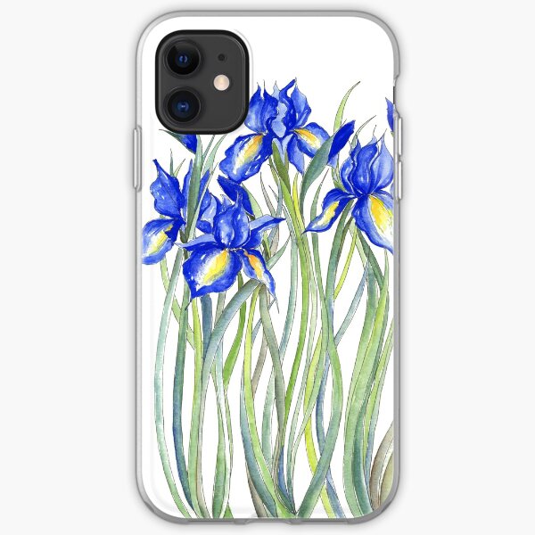 Blue Iris, Illustration iPhone Soft Case