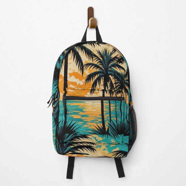 Item preview, Palm Forest Sunset Illustration Art for Nature Escape Dreamers designed and sold by WildStroke.