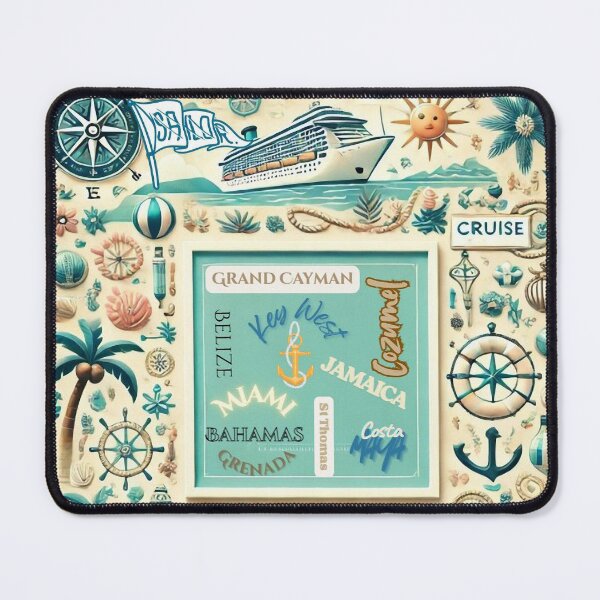Item preview, Caribbean Cruise Port Panorama with Cruise Ships designed and sold by artshop77.